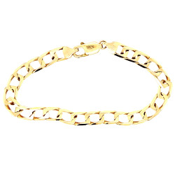 Pre Owned 9ct Square Curb Mens Bracelet ZR35